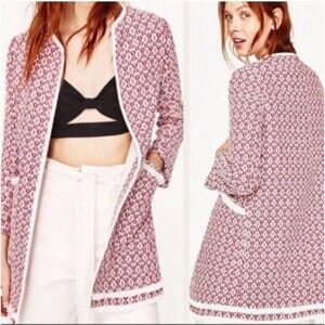 Zara Basics That Coat Fringe Coat Xl Geometric Print Sold Out!